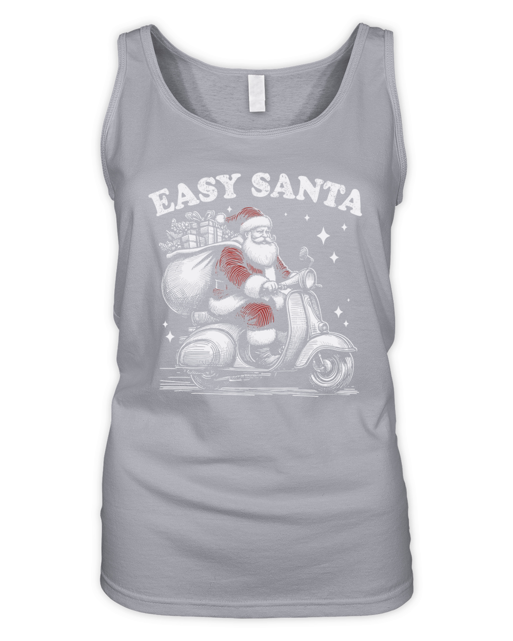 Easy Santa Riding Scooter D Color Organic Women's Tank Top