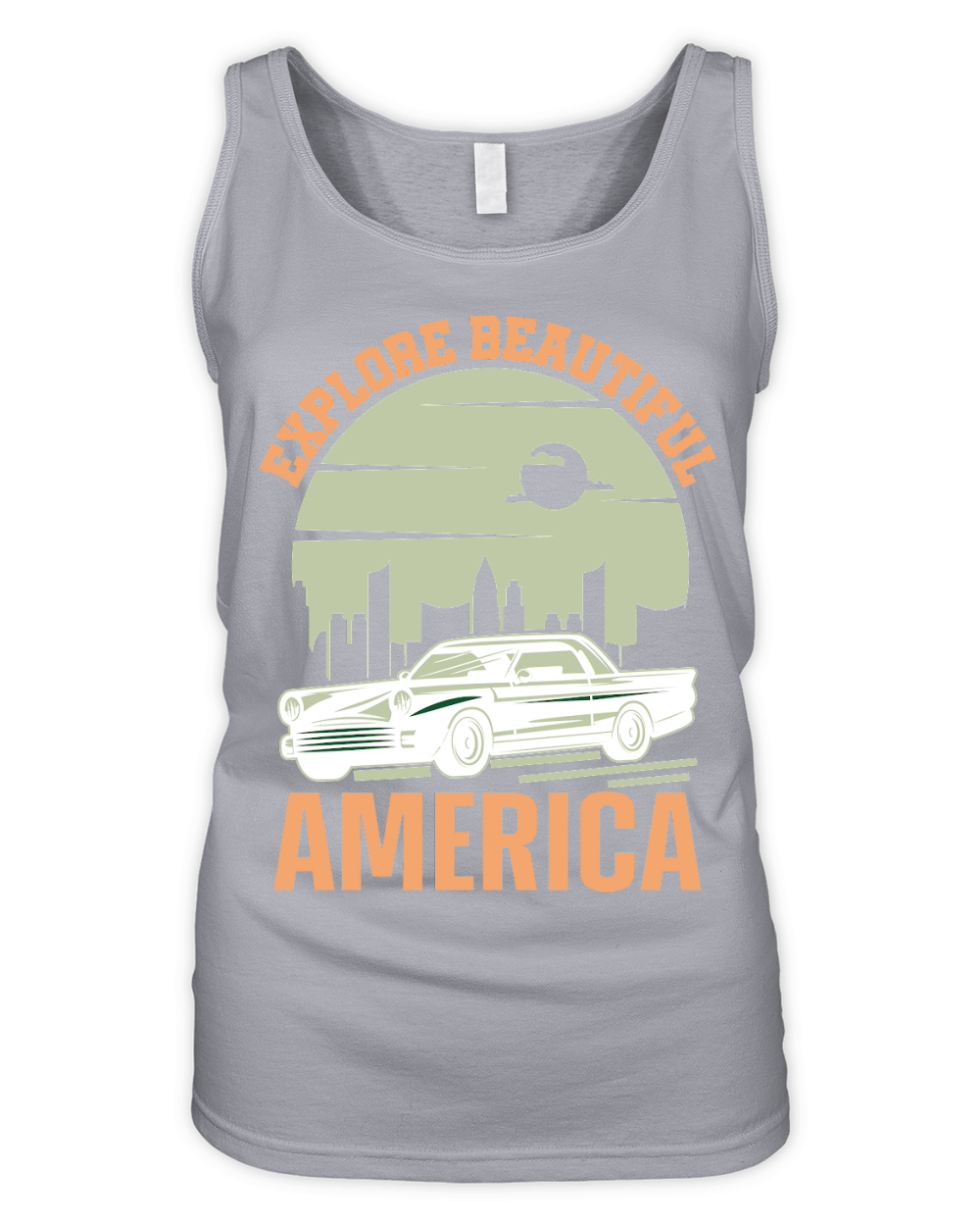 Hiking   Explore Beautiful America Organic Women's Tank Top