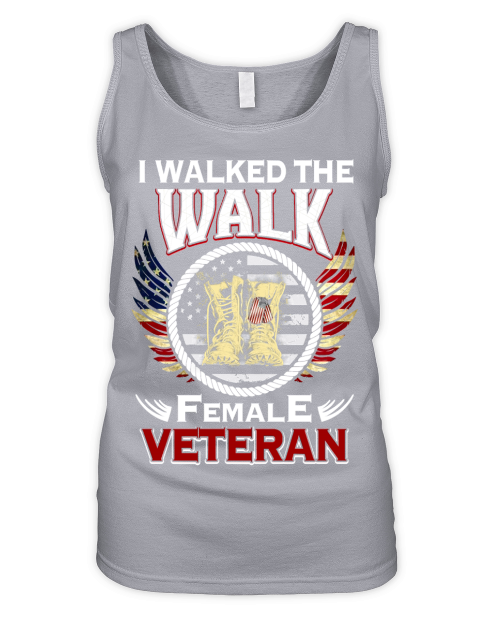 I Walked Veteran Support American Pride Organic Women's Tank Top