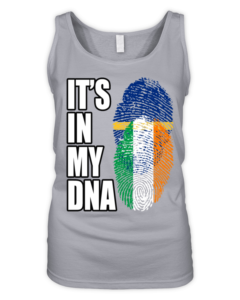 Irish And Nauruan Mix DNA Flag Heritage Organic Women's Tank Top