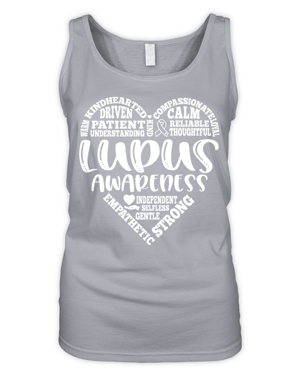 Lupus or Lupus awareness heart design Organic Women's Tank Top