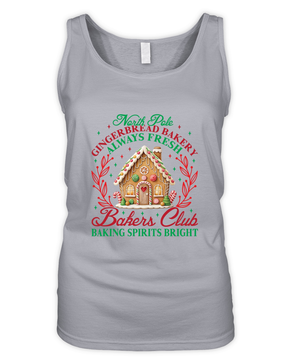 North Pole Gingerbread Bakery Always Fresh Bakers Club Organic Women's Tank Top