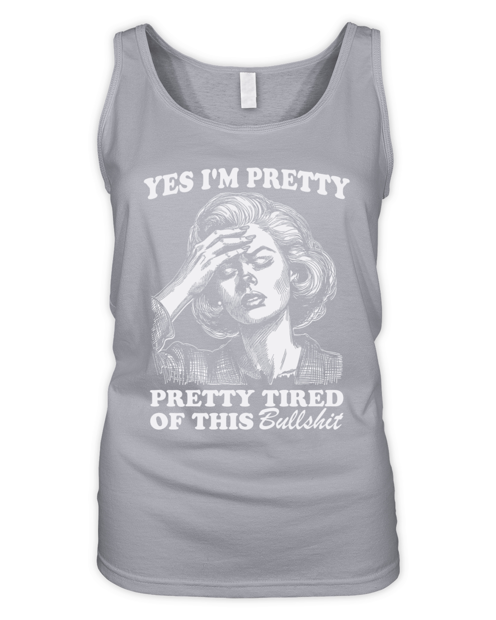 Pretty Tired Of This BS D White Organic Women's Tank Top
