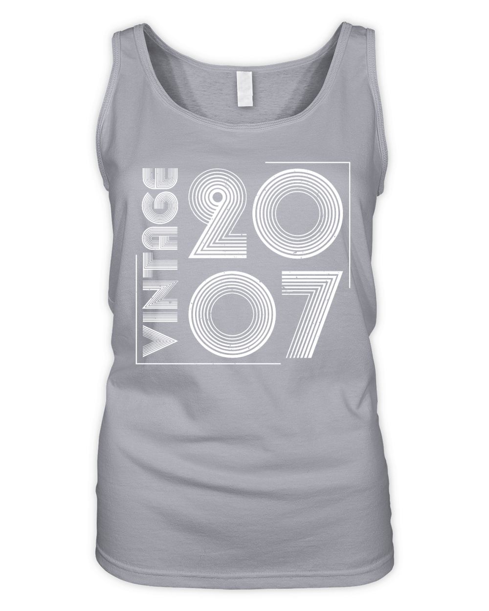 Vintage 2007 Birthday T Shirt Design (2) Organic Women's Tank Top