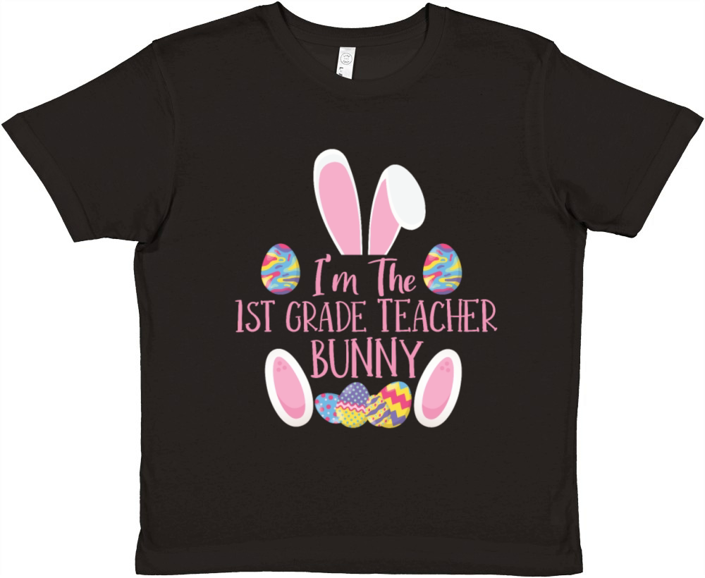 1st Grade Teacher Bunny Rabbit Easter Day Easter Premium Kids Crewneck T-shirt