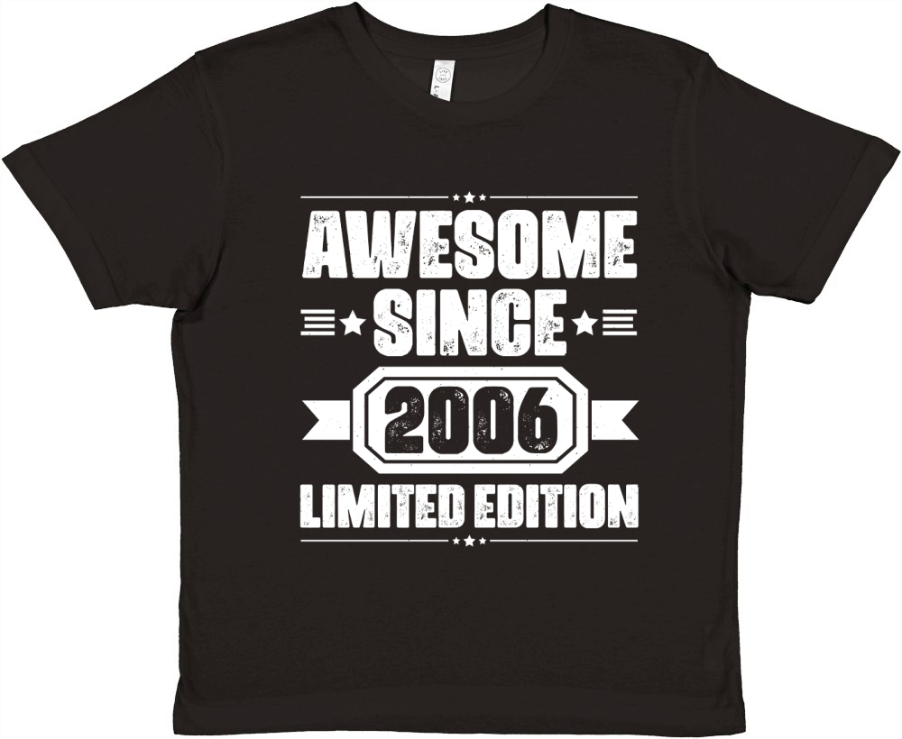 Awesome Since 2006 Limited Edition Birthday T Shirt Design (2) Premium Kids Crewneck T-shirt