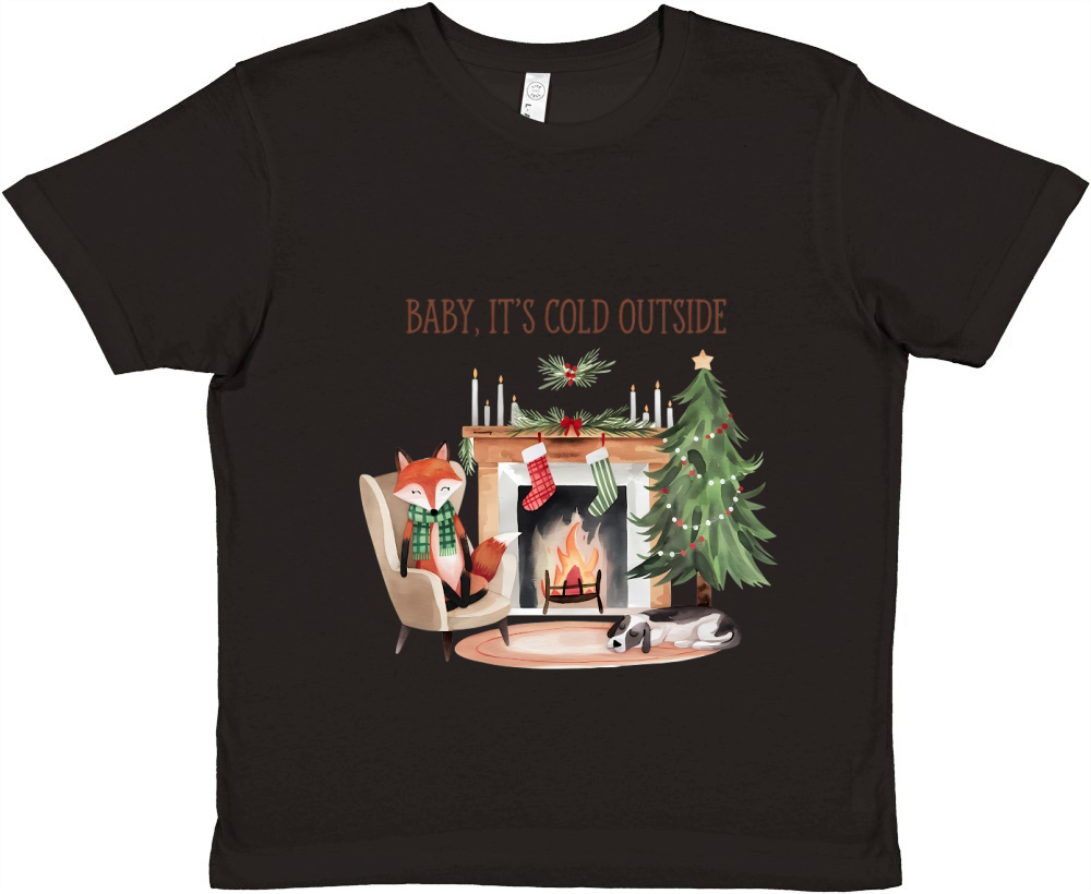 Baby Its Cold Outside Vintage Premium Kids Crewneck T-shirt