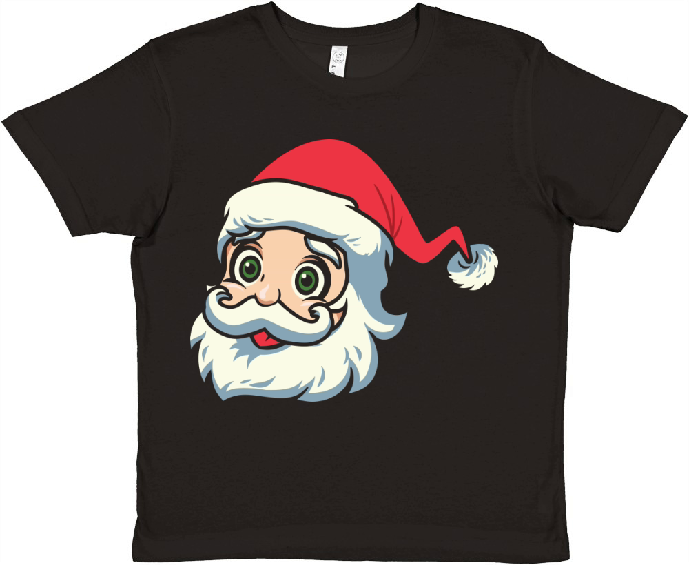 Cool Vintage Christmas Santa Claus Face Premium Kids Crewneck T-shirt