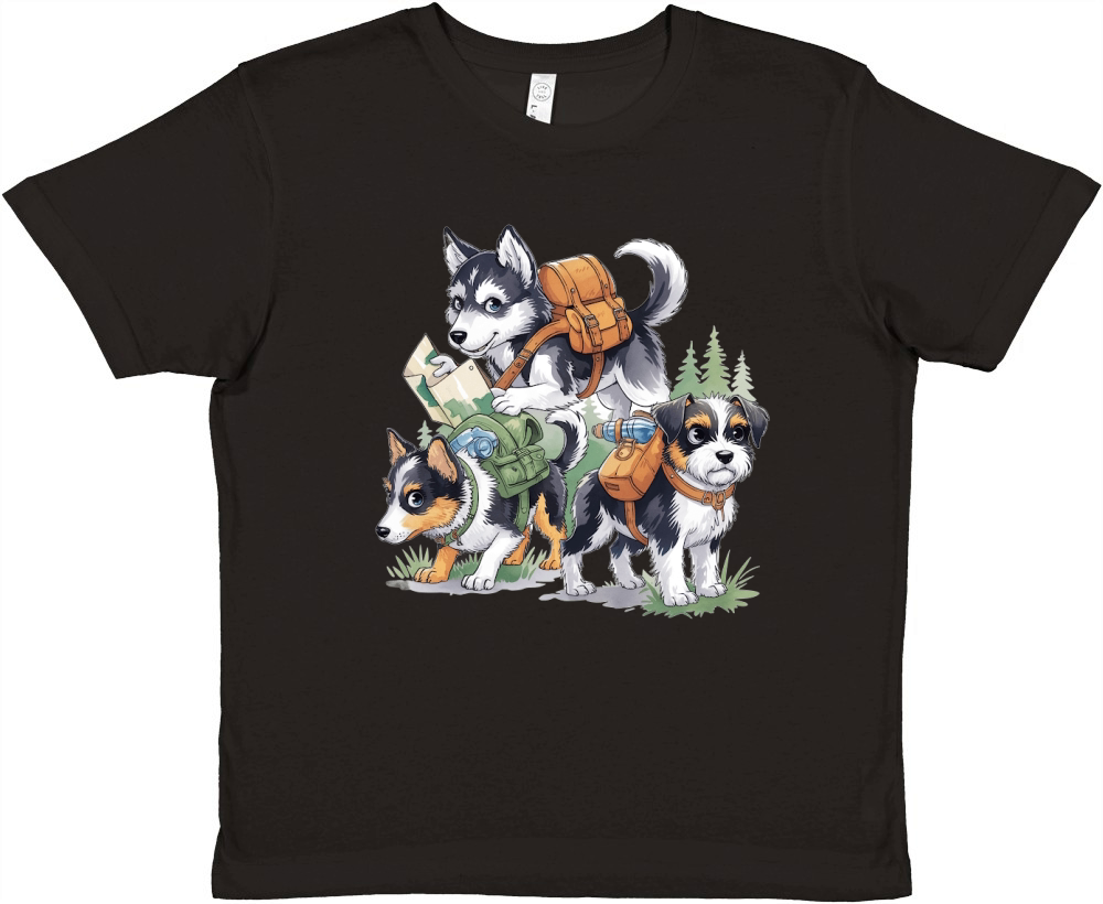 Dog Watercolor Bundle 10 Premium Kids Crewneck T-shirt