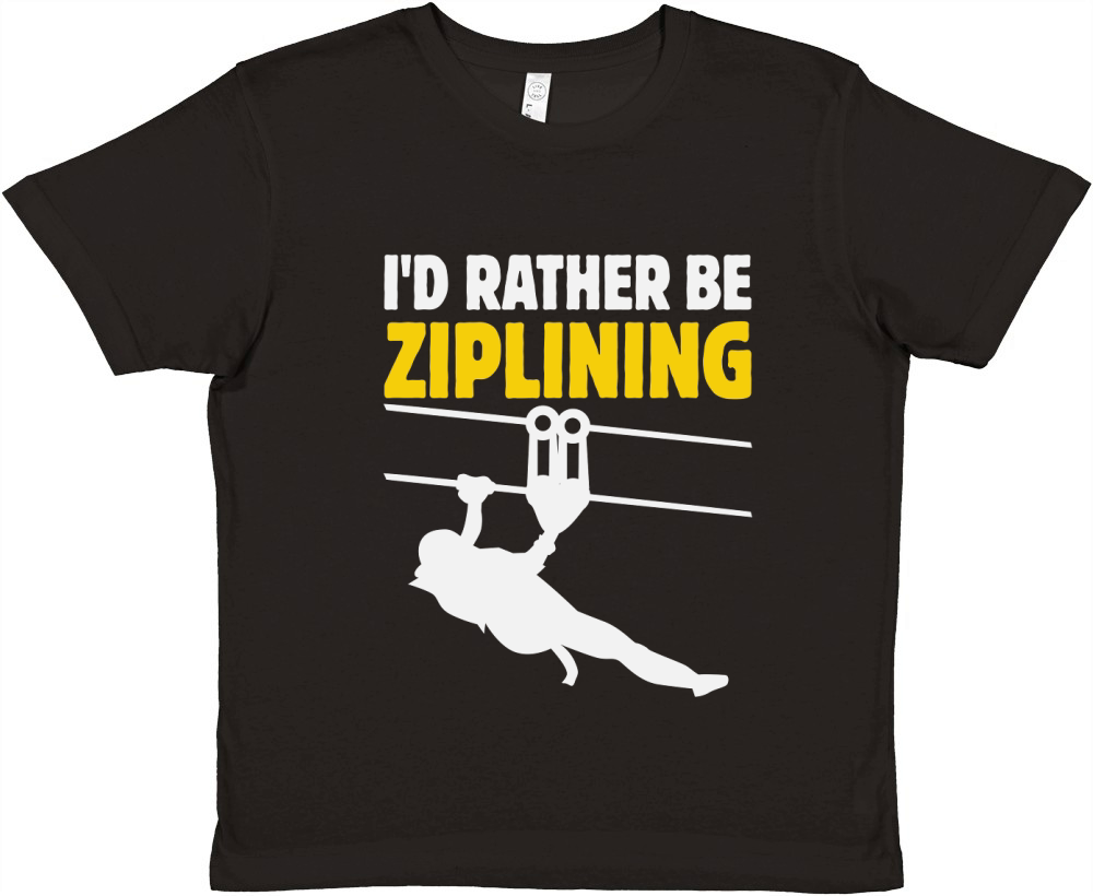 Id Rather Be Ziplining 03 Premium Kids Crewneck T-shirt