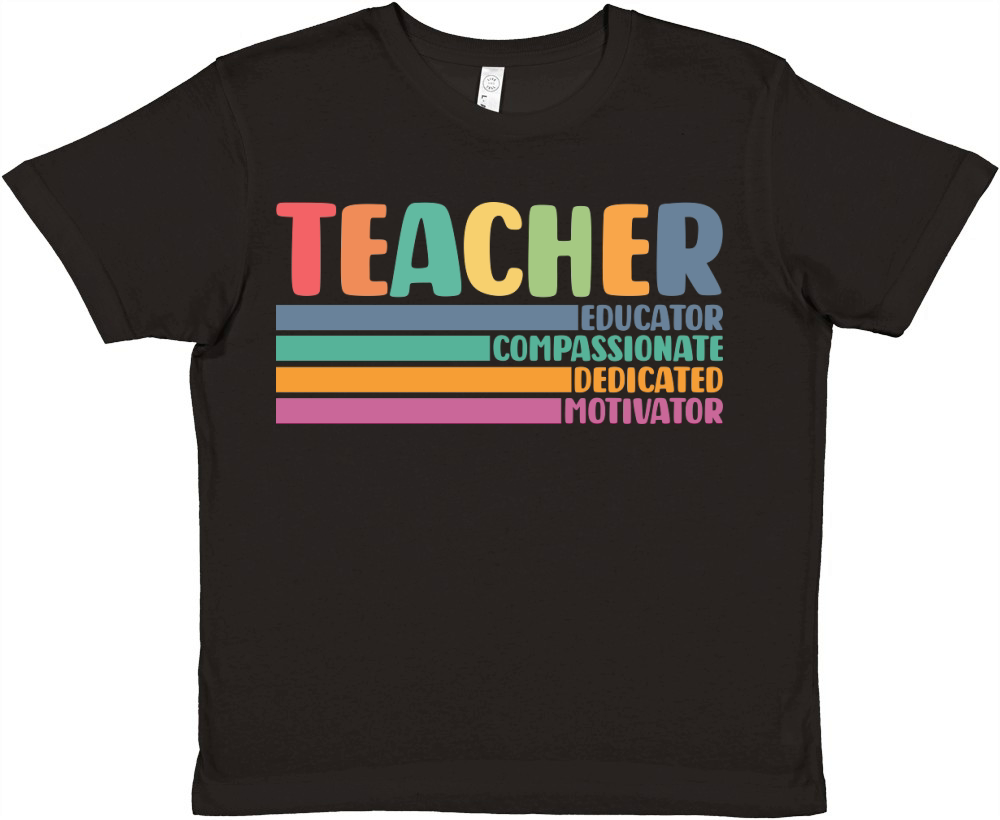 Teacher Educator Compassionate Dedicated Motivator Premium Kids Crewneck T-shirt