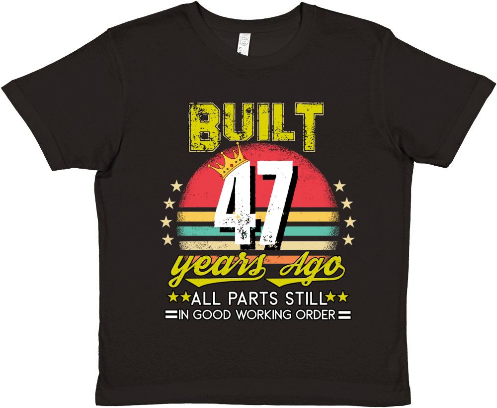 Vintage Birthday 47 Premium Kids Crewneck T-shirt