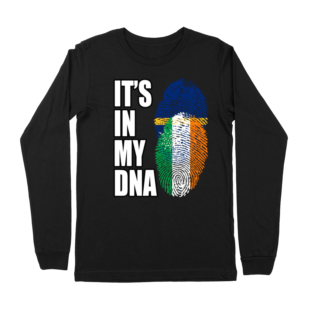 Irish And Nauruan Mix DNA Flag Heritage Premium Long Sleeve