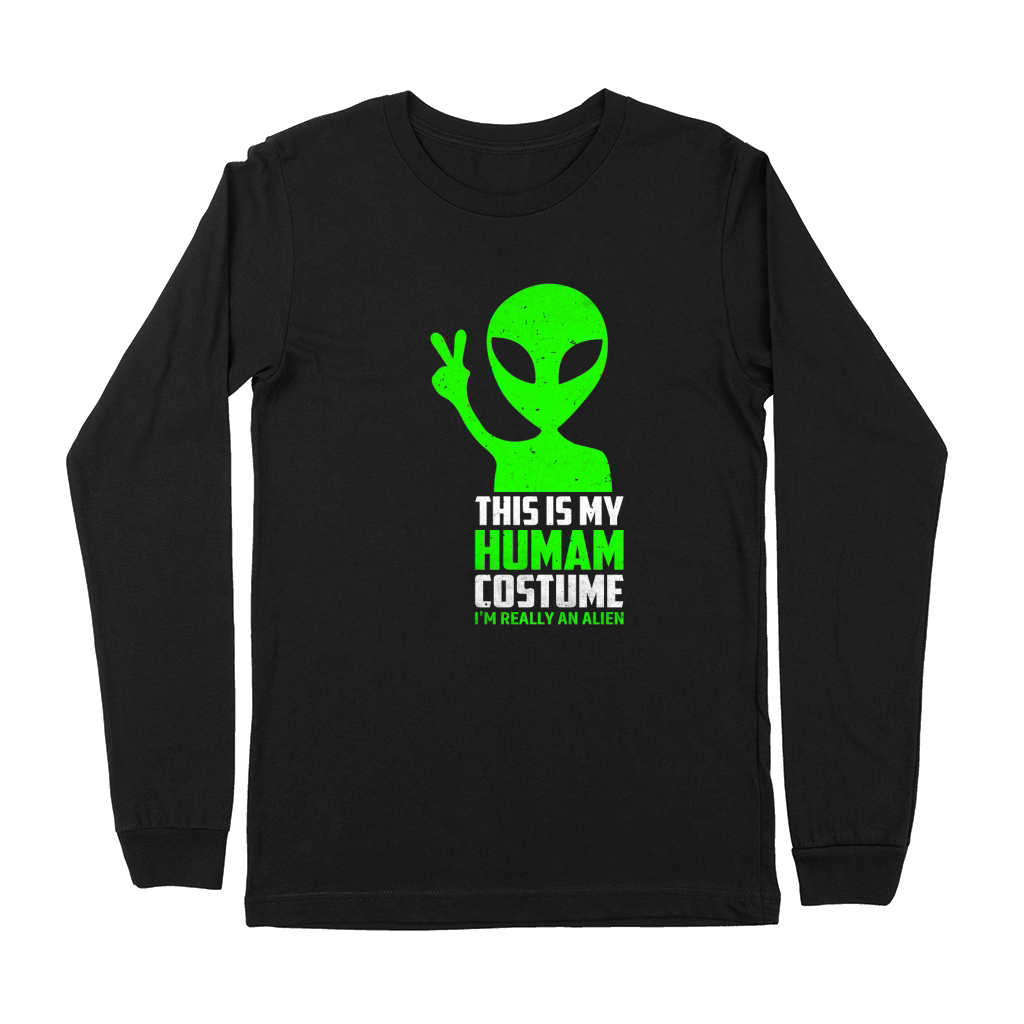 This Is My Human Costume Im Really An Alien Premium Long Sleeve