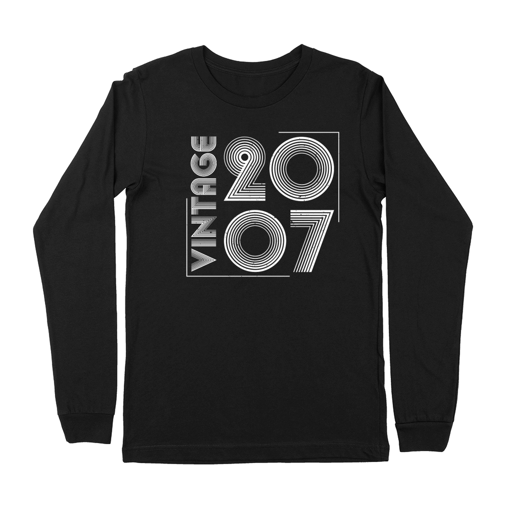 Vintage 2007 Birthday T Shirt Design (2) Premium Long Sleeve