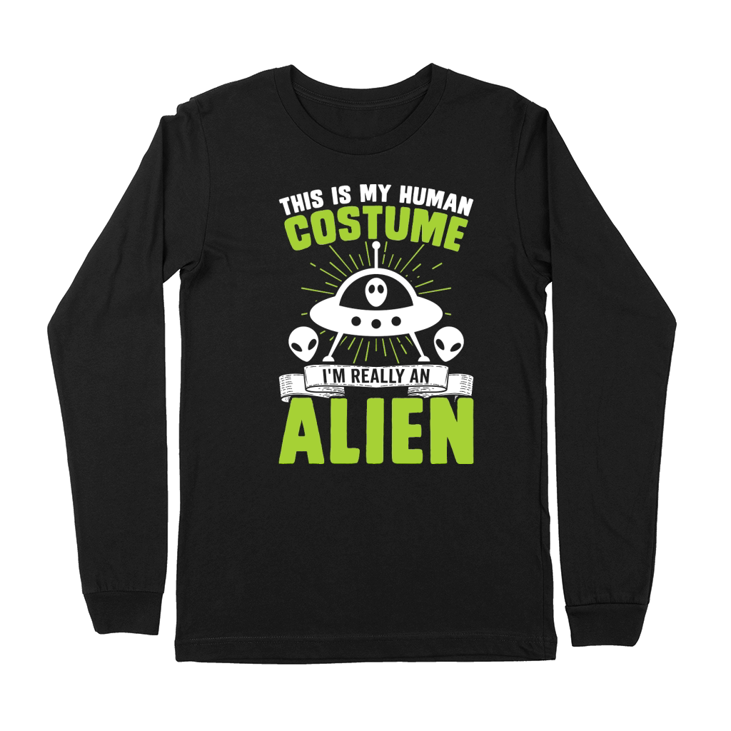 Vintage UFO Alien this is my Human costume Alien Premium Long Sleeve