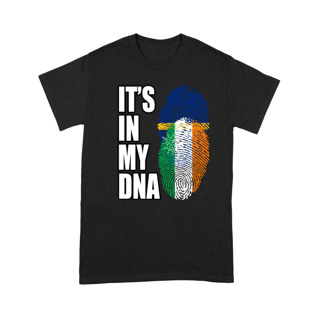 Irish And Nauruan Mix DNA Flag Heritage Premium T-shirt