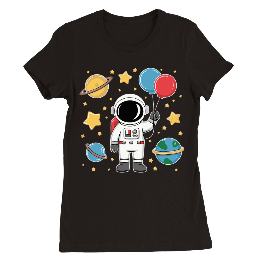 Astronaut 10 Premium Womens Crewneck T-shirt