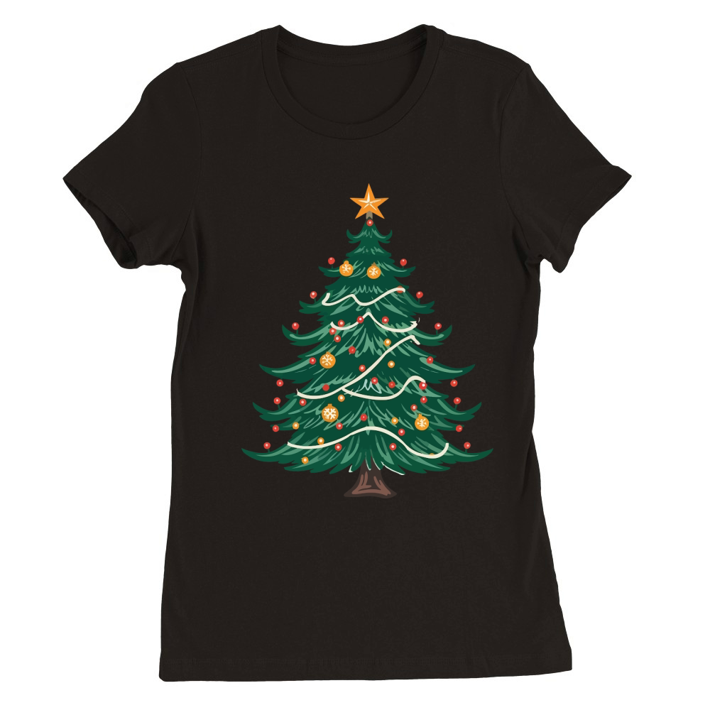 Christmas Tree 07 Premium Womens Crewneck T-shirt