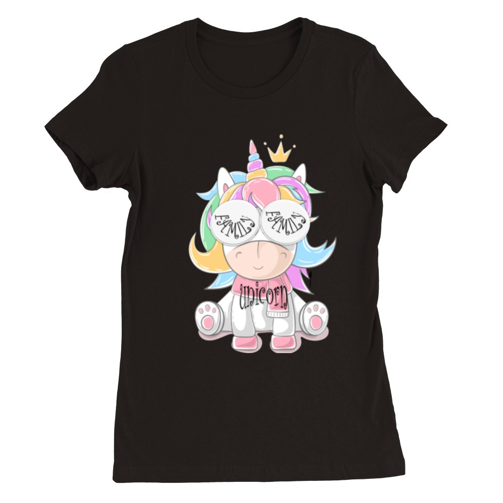 family unicorn shirt Premium Womens Crewneck T-shirt