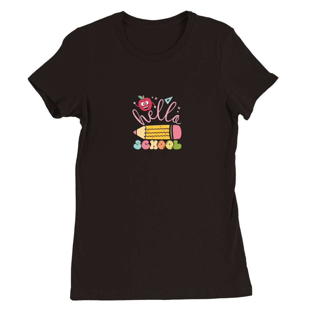 Hello school 1 Premium Womens Crewneck T-shirt