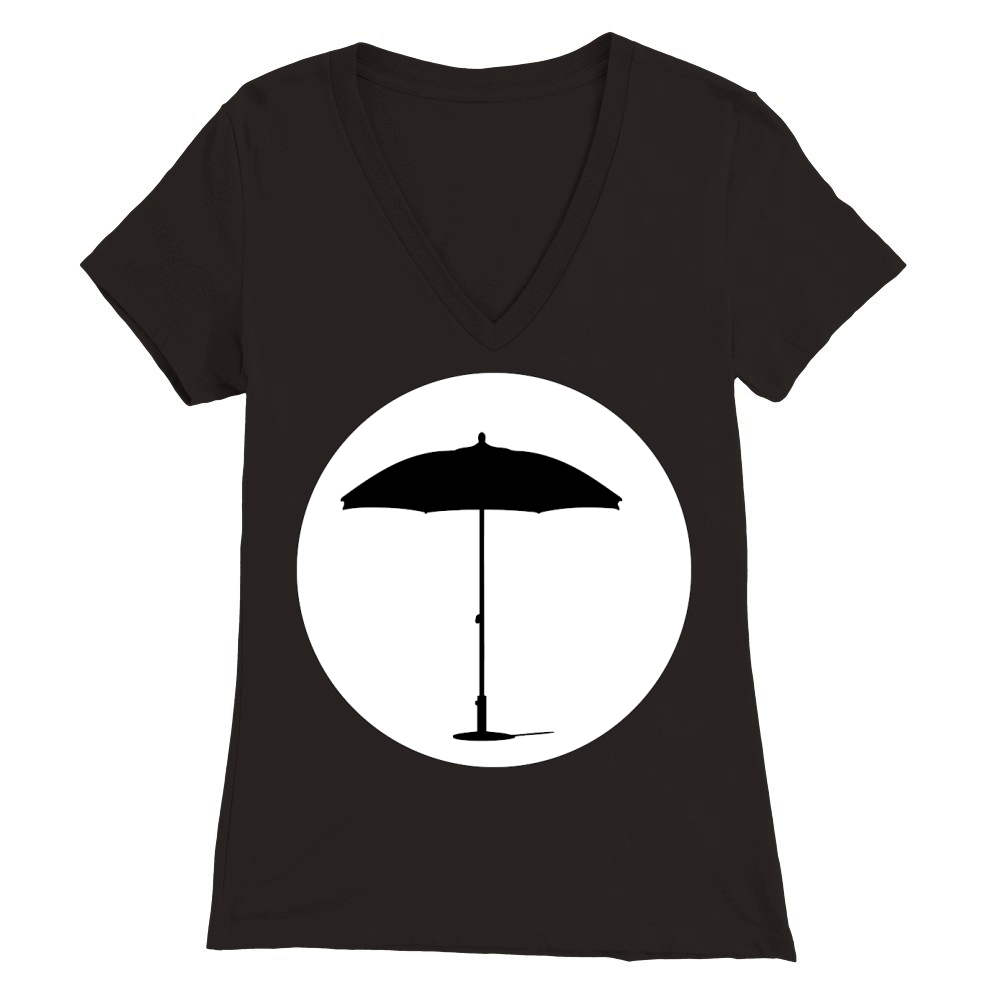 Beach Umbrella (5) Premium Womens V-Neck T-shirt