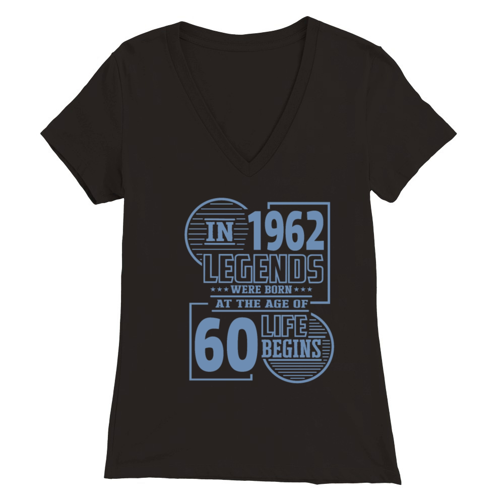 Funny sayings 60 years legend 60th birthday Premium Womens V-Neck T-shirt