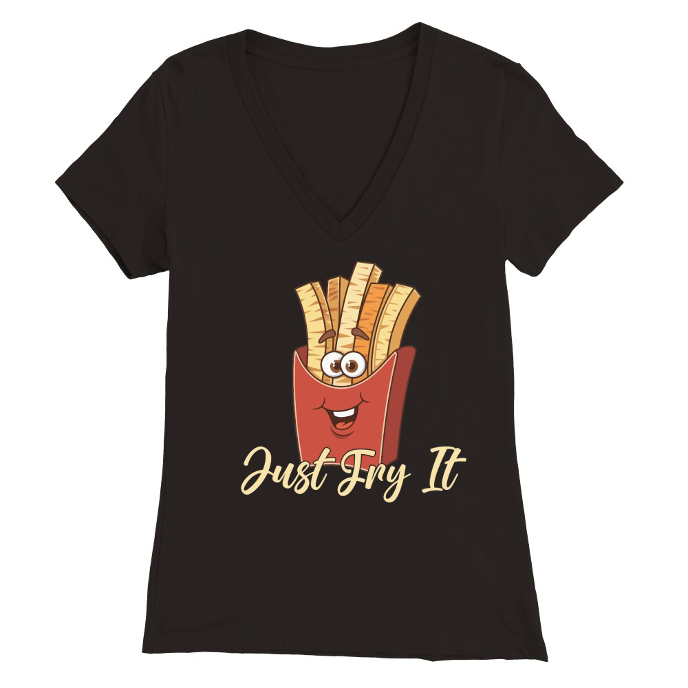 Just Fry It Graphics 02 Premium Womens V-Neck T-shirt