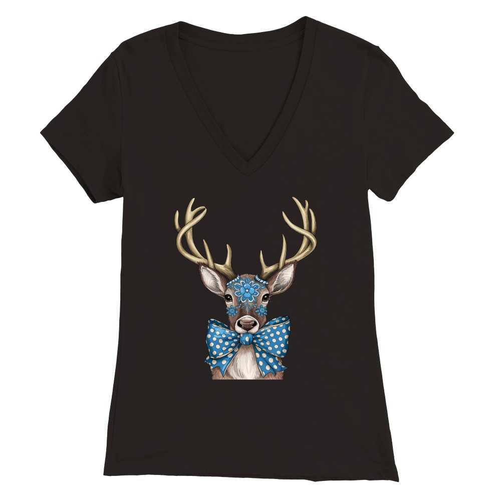 Reindeer christmas club Merry Christmas 3 Premium Womens V-Neck T-shirt