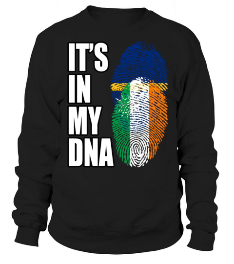 Irish And Nauruan Mix DNA Flag Heritage Sweatshirt Unisex