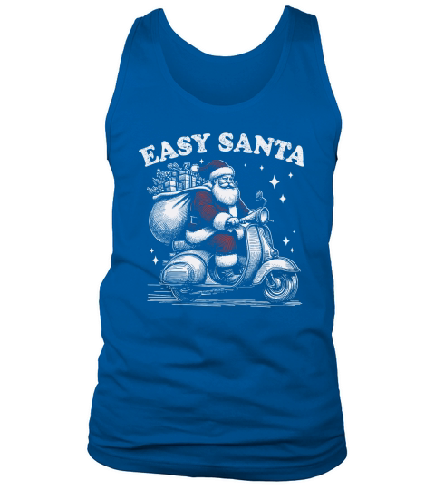 Easy Santa Riding Scooter D Color Tank Top Unisex