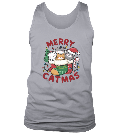 Retro Christmas Cat Vintage5 Tank Top Unisex