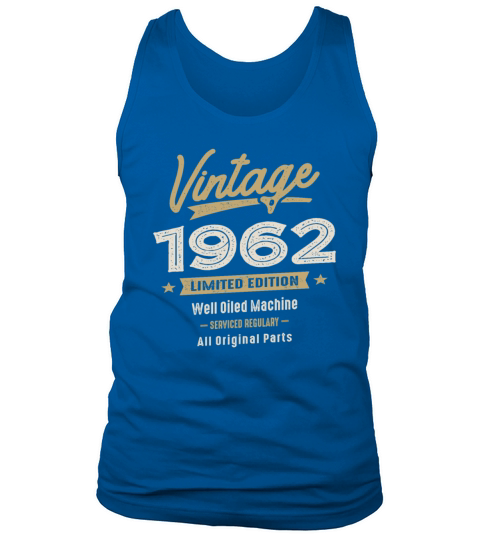 Vintage Born in 1962 - 60th Birthday Retro Classic Tank Top Unisex