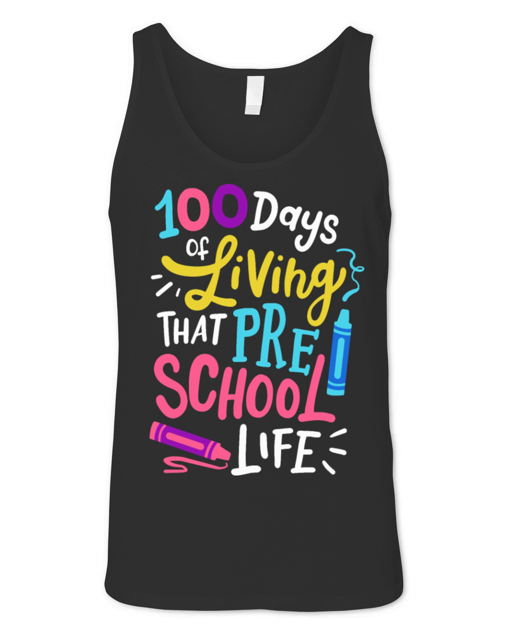 100 Days of School Preschool Unisex Jersey Tank