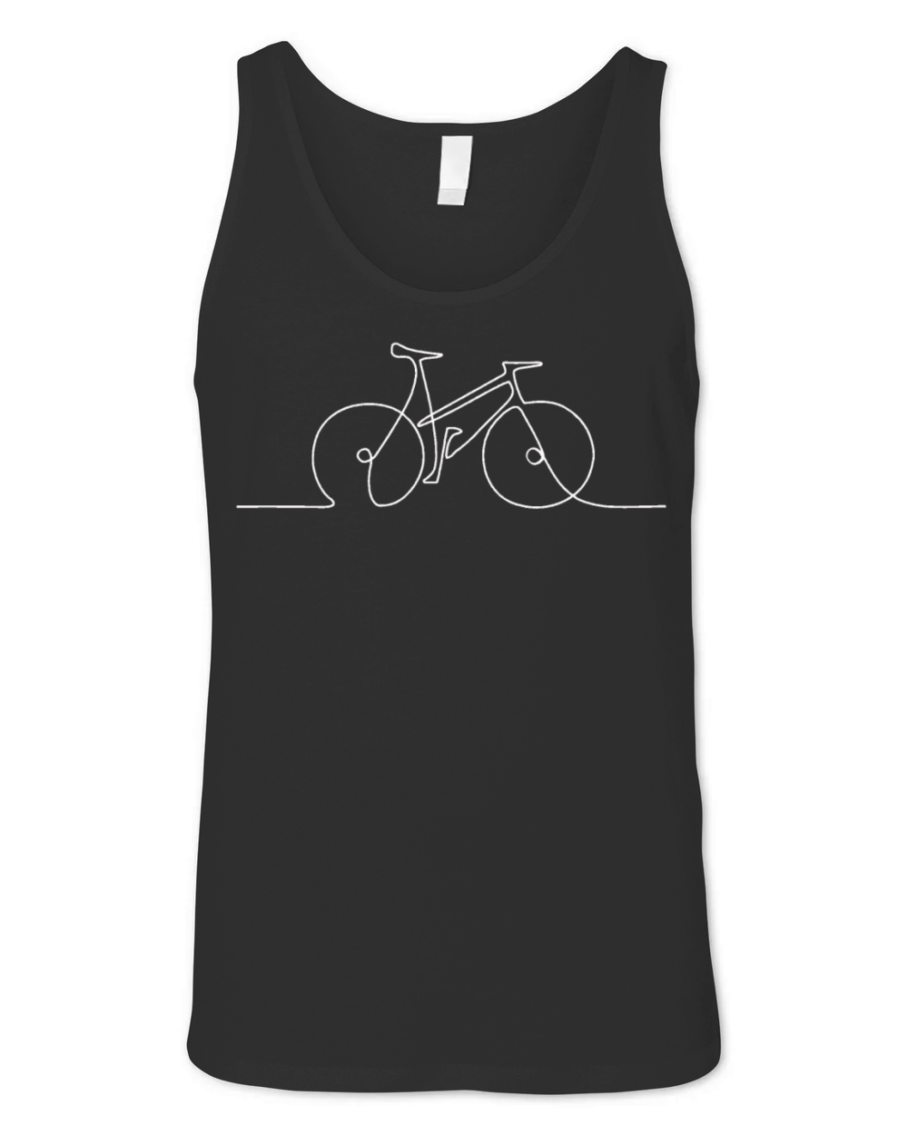 bicycle bike cycle single line minimalistic art Unisex Jersey Tank