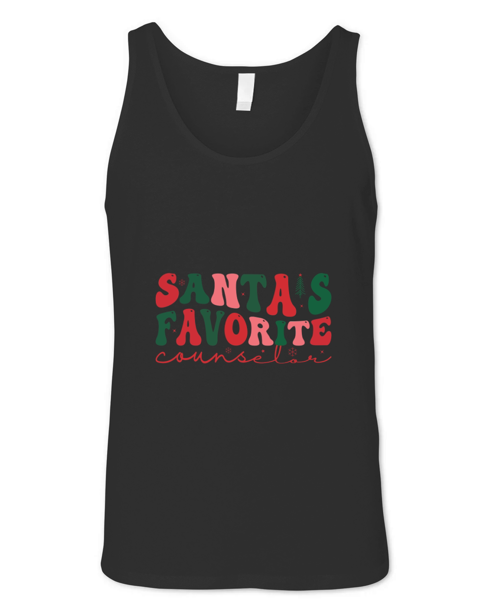 Christmas Counselor Santas Favorite (1) Unisex Jersey Tank