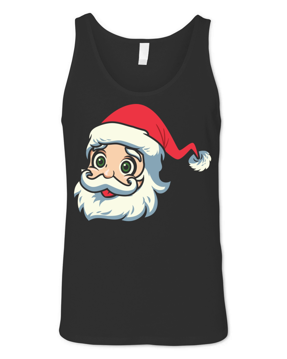 Cool Vintage Christmas Santa Claus Face Unisex Jersey Tank