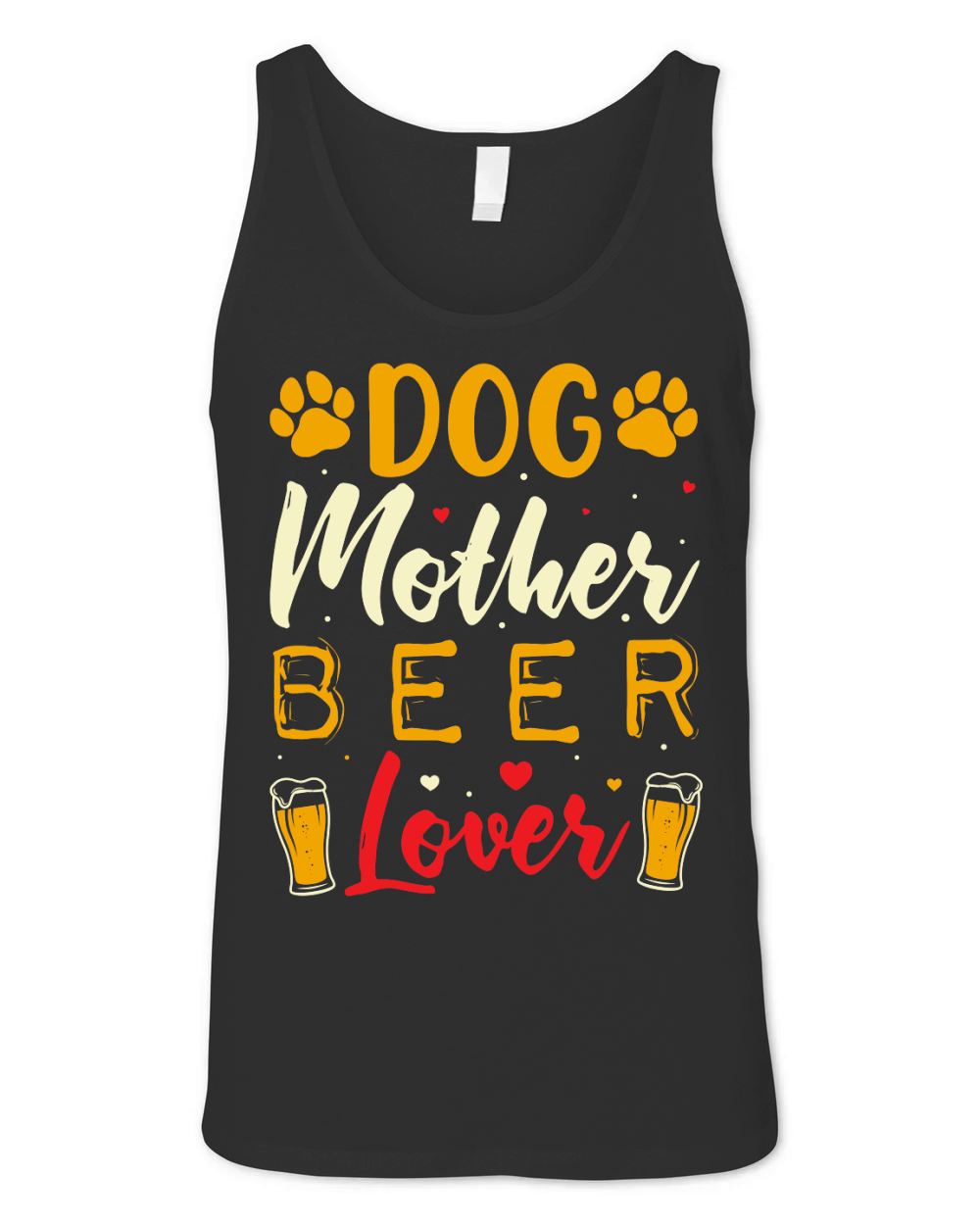 Dog Mother Beer Lover T Shirt Design (1) Unisex Jersey Tank