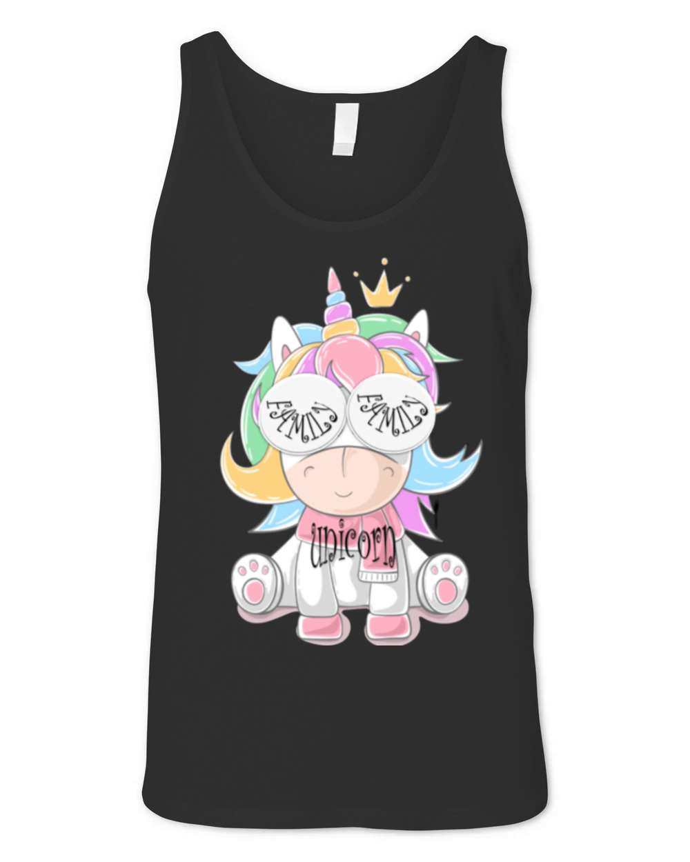 family unicorn shirt Unisex Jersey Tank