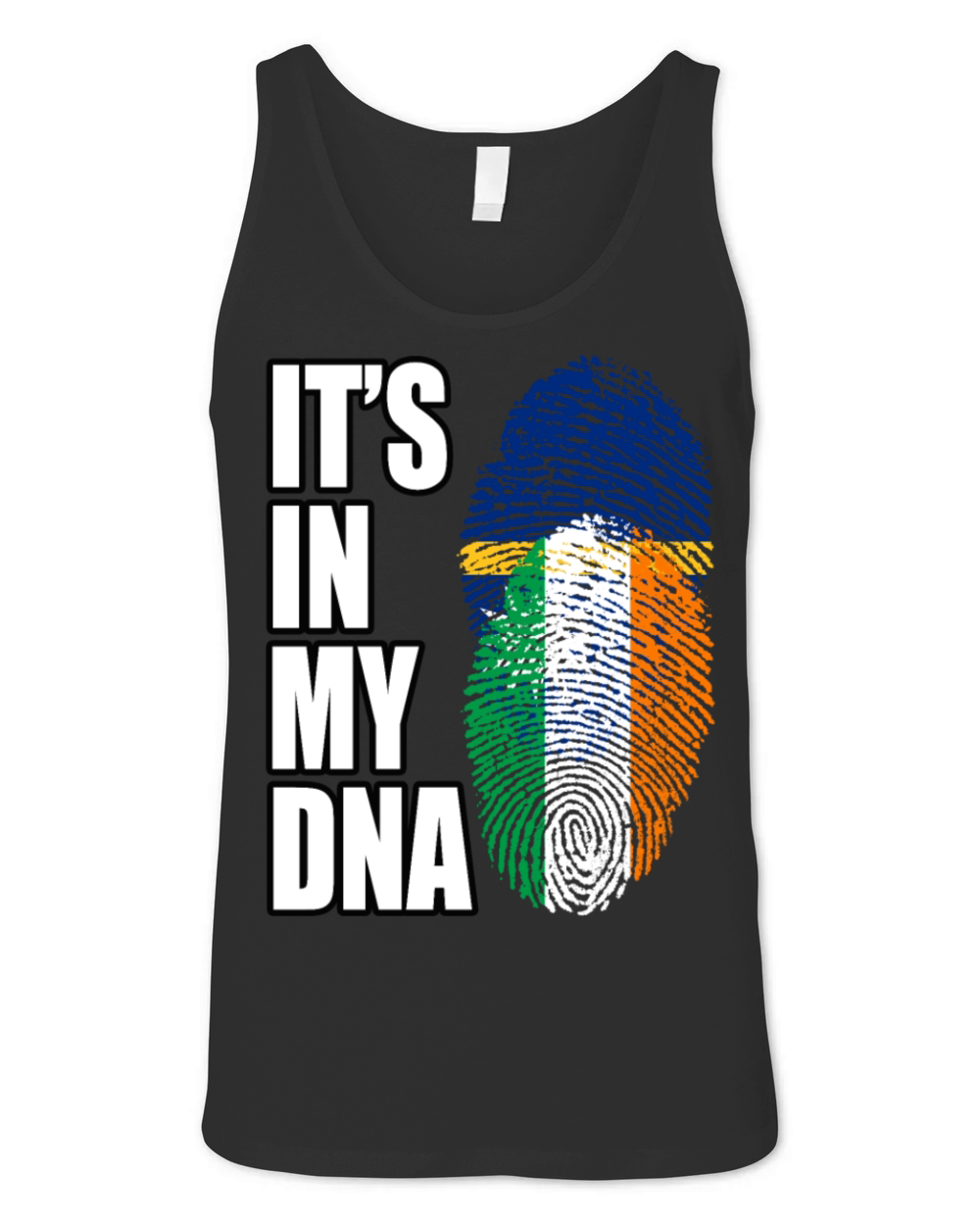 Irish And Nauruan Mix DNA Flag Heritage Unisex Jersey Tank