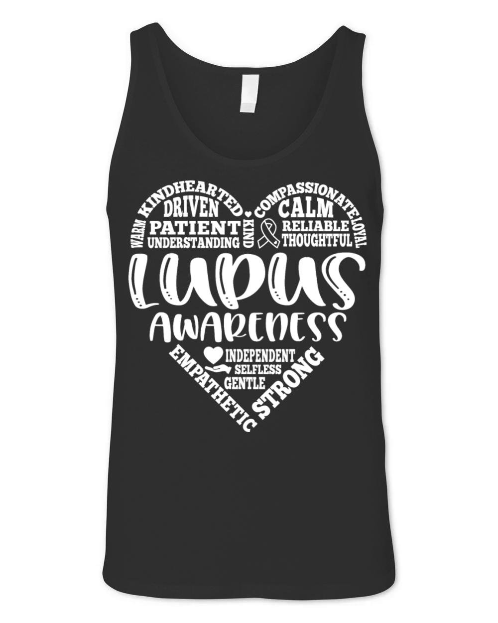Lupus or Lupus awareness heart design Unisex Jersey Tank