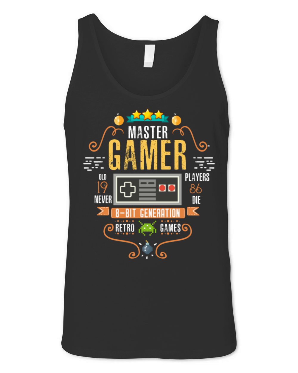 Video Gamer 1986 Birthday Retro Gamer design Gift Unisex Jersey Tank