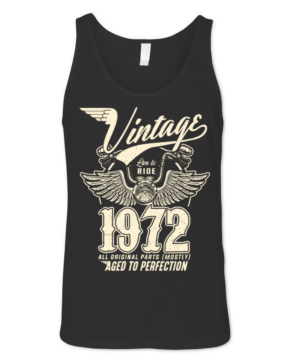 Vintage 1972 - 50 years old - 50th birthday gift Unisex Jersey Tank