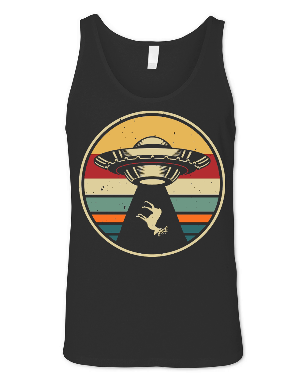 Vintage UFO Alien 5 Unisex Jersey Tank