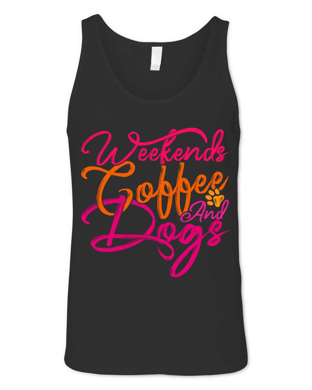 Weekends Coffee And Dogs Unisex Jersey Tank