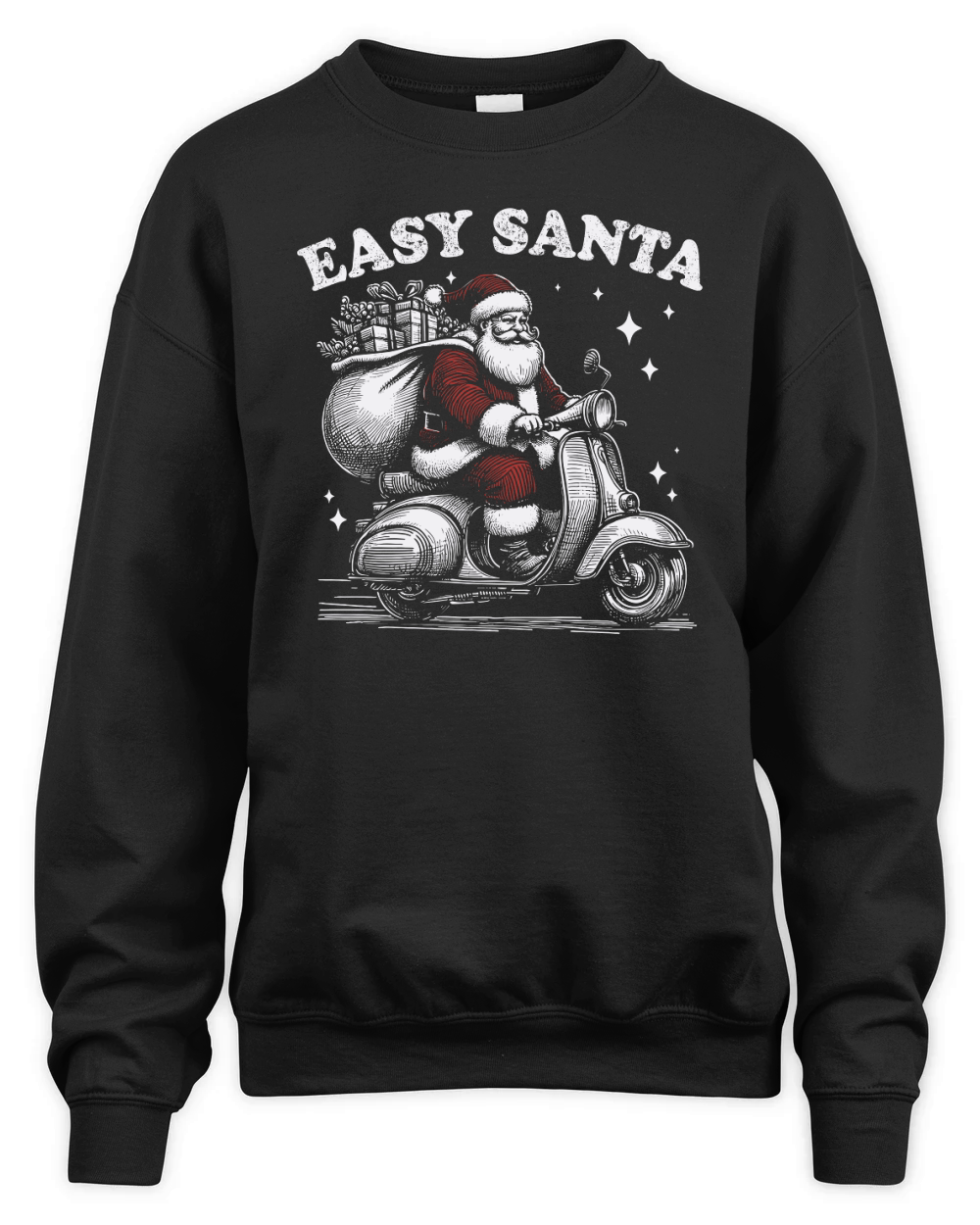 Easy Santa Riding Scooter D Color Unisex Premium Crewneck Sweatshirt