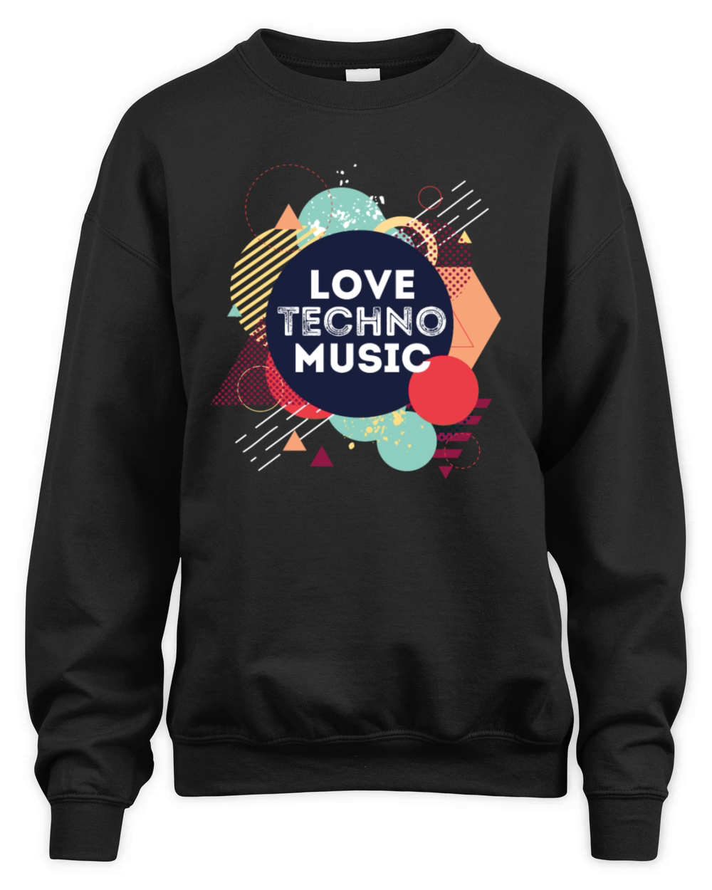 Techno - Love techno music Unisex Premium Crewneck Sweatshirt