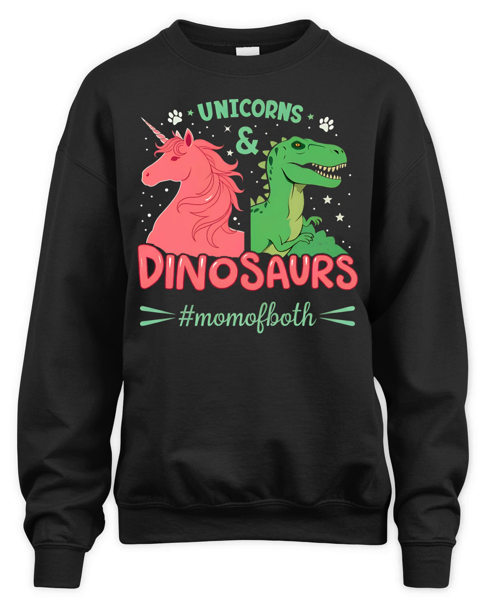 Unicorns And Dinosaurs #momofboth Unisex Premium Crewneck Sweatshirt