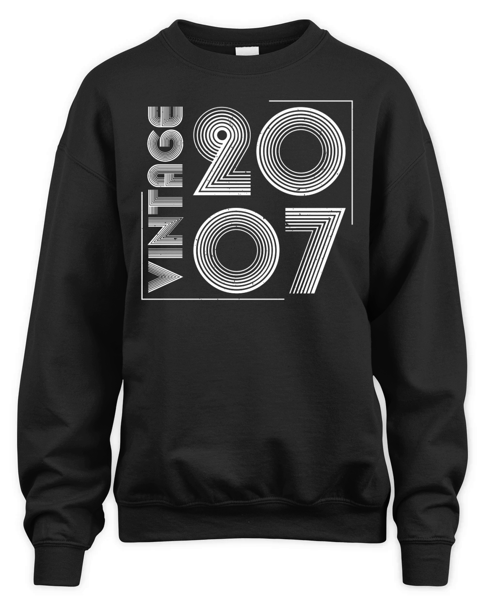 Vintage 2007 Birthday T Shirt Design (2) Unisex Premium Crewneck Sweatshirt