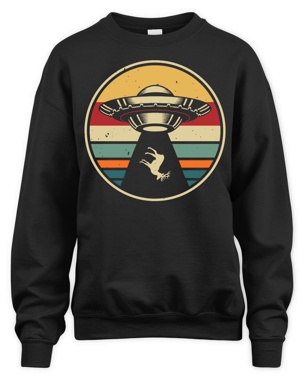 Vintage UFO Alien 5 Unisex Premium Crewneck Sweatshirt